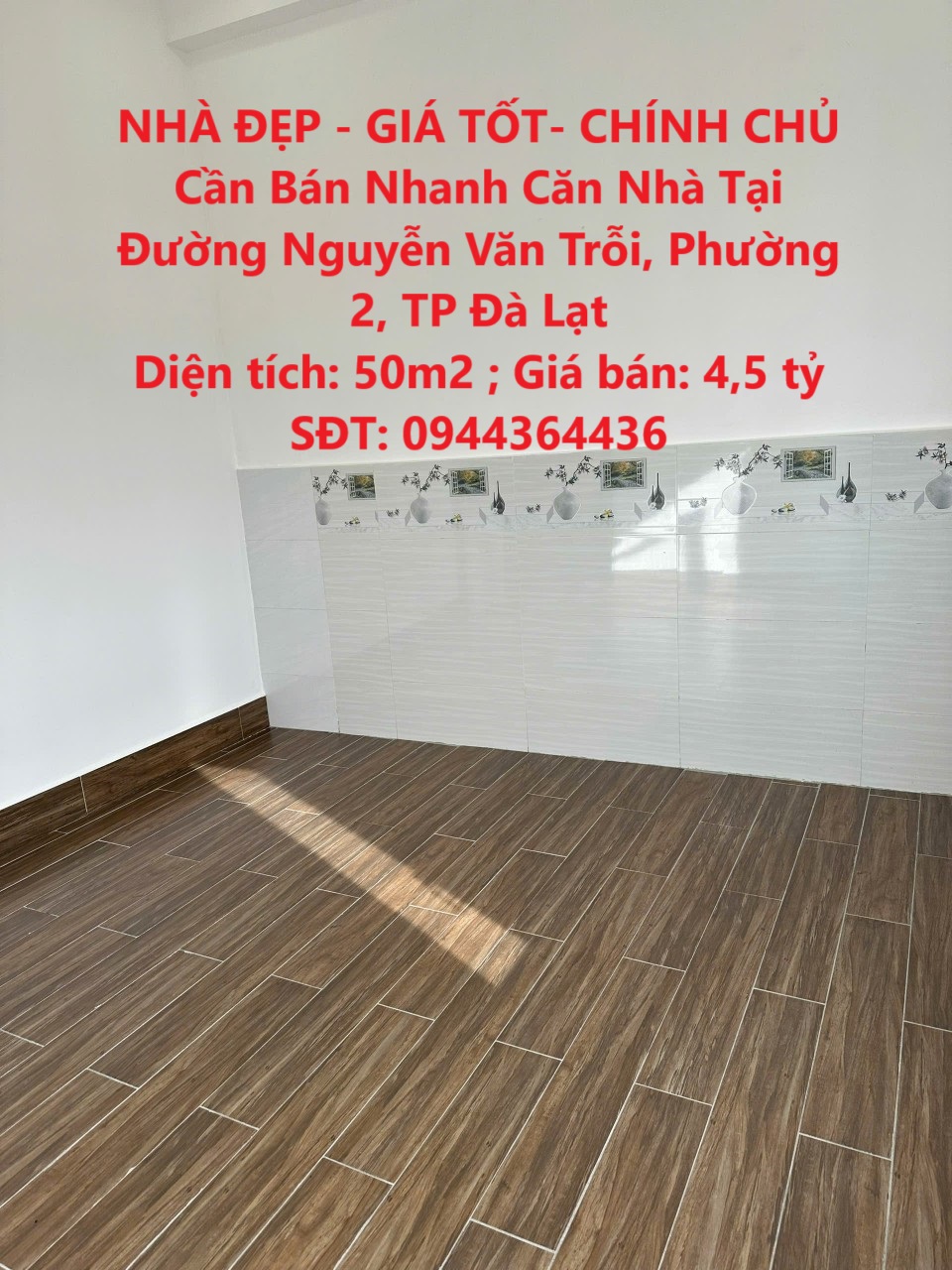 NHÀ ĐẸP - GIÁ TỐT- CHÍNH CHỦ Cần Bán Nhanh Căn Nhà Tại Đường Nguyễn Văn Trỗi, Phường 2, TP Đà Lạt - Ảnh chính